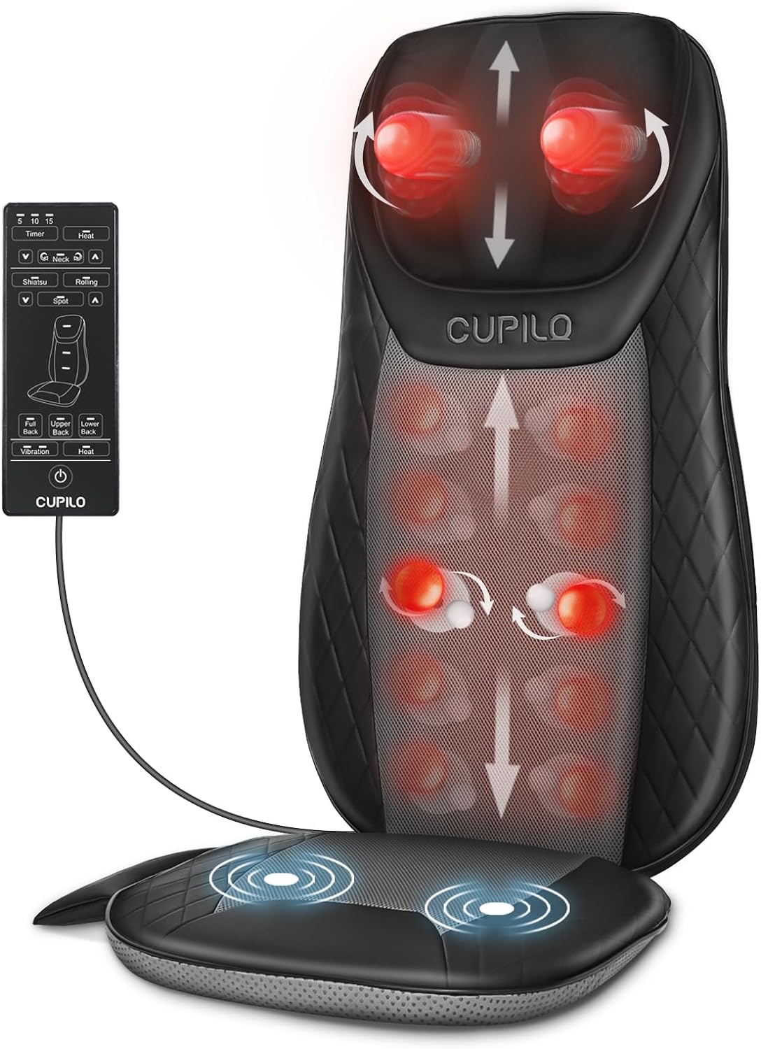 CuPiLo Shiatsu Neck Back Massager with Heat - CPL-2233